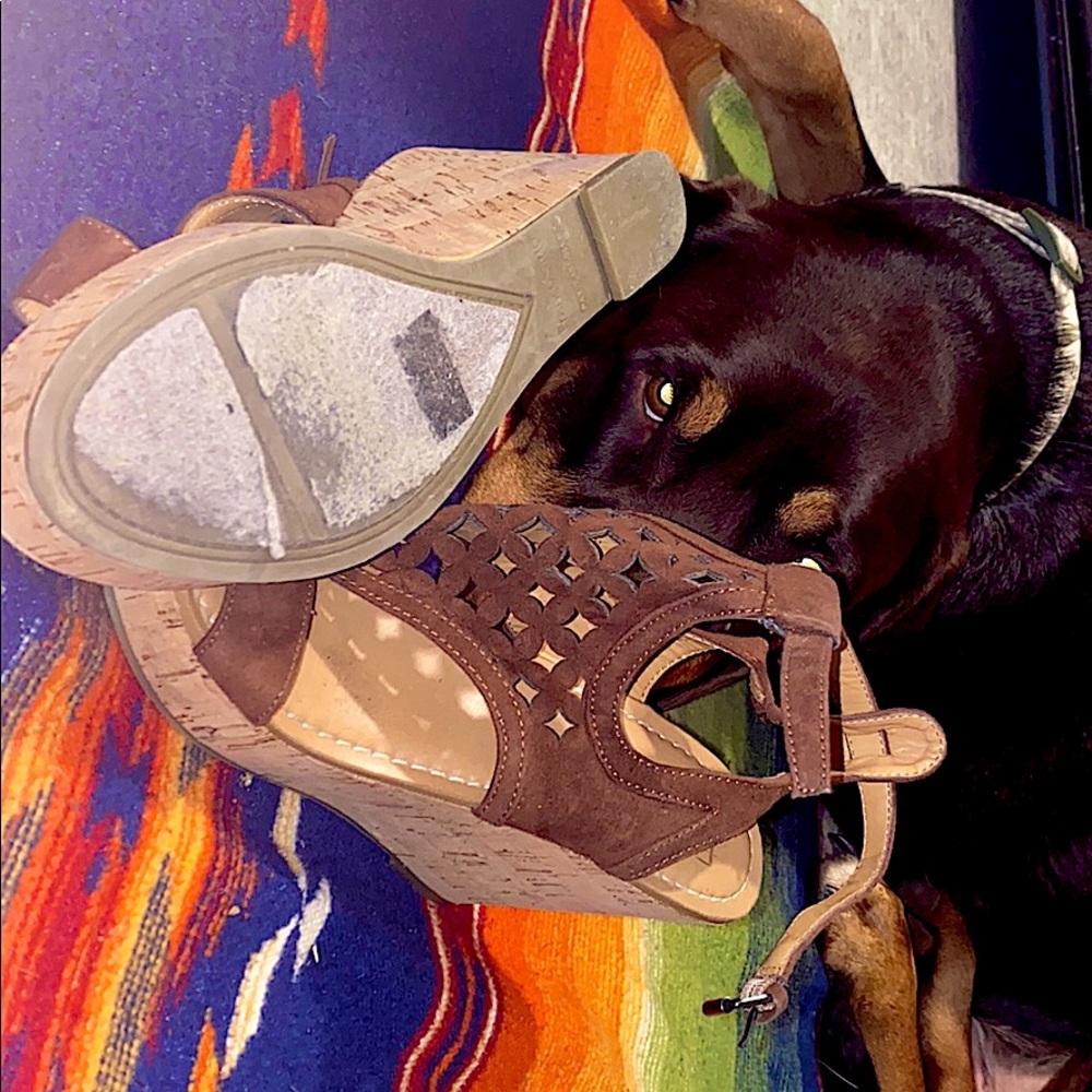 Brown wedges! Size 7. - Picture 3 of 3